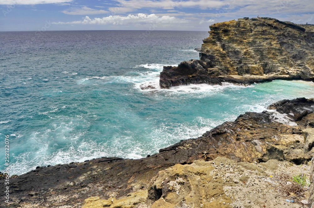 Rocky Coast of Oahu Island, Hawaii, USA Rocky Coast of Oahu Island, Hawaii, USA