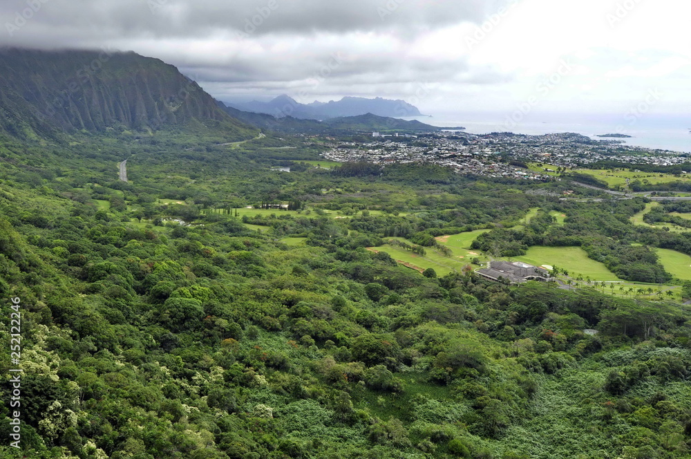 Landscape of Oahu Island, Hawaii, USA