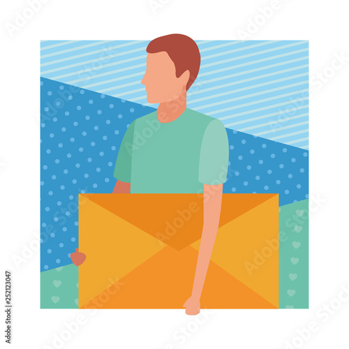 man with envelope