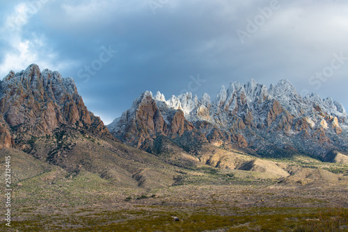 Beautiful snow capped Organ Mountains 