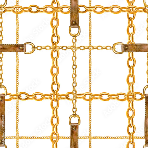 Golden chain glamour seamle...