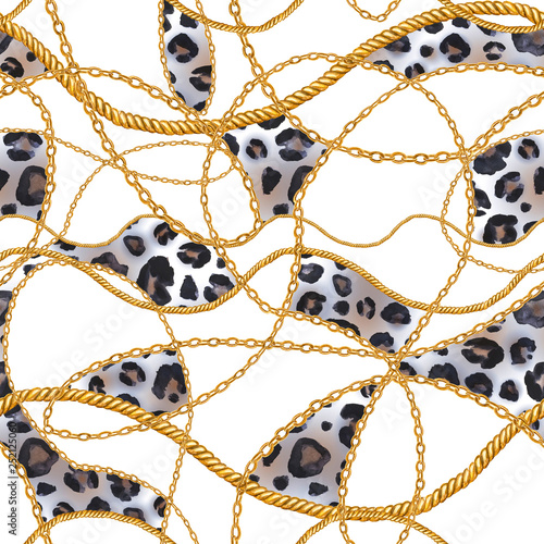 Golden chain glamour leopar...