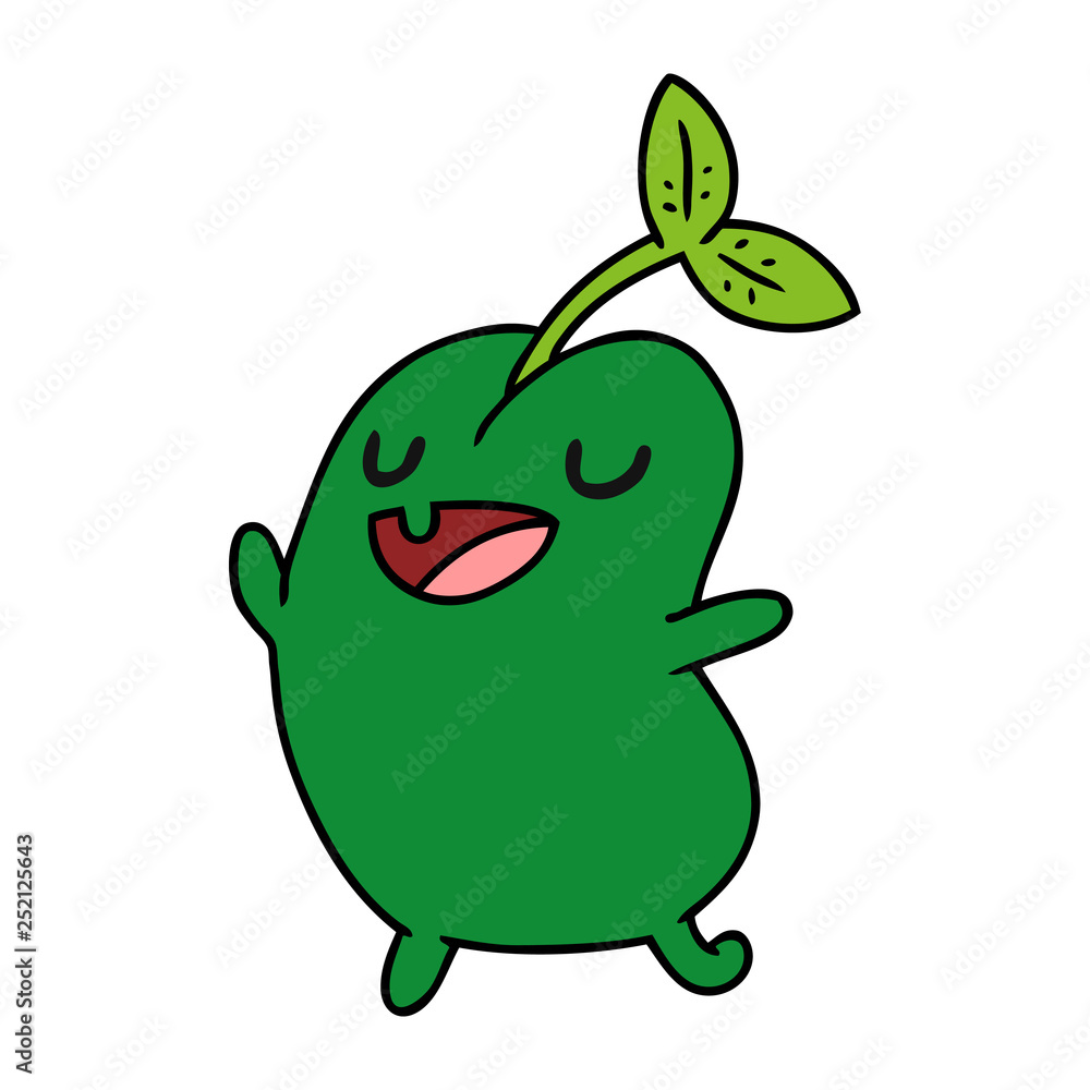 cartoon kawaii cute sprouting bean cartoon kawaii cute sprouting bean