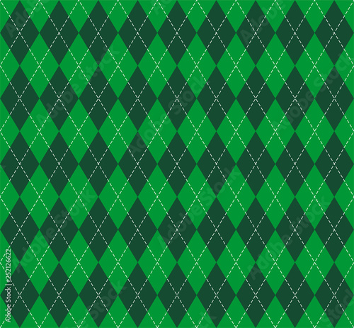 St. Patricks day Argyle. Pattern Scottish cage