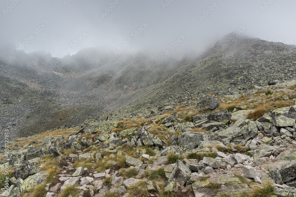 Rocky Landscape from Hiking Route to climbing a Musala peak, Rila mountain, Bulgaria Rocky Landscape from Hiking Route to climbing a Musala peak, Rila mountain, Bulgaria