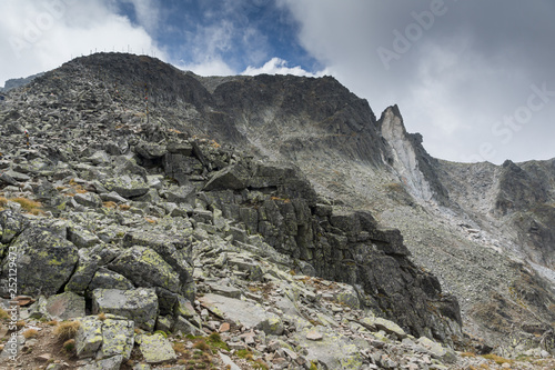 Rocky Landscape from Hiking Route to climbing a Musala peak, Rila mountain, Bulgaria