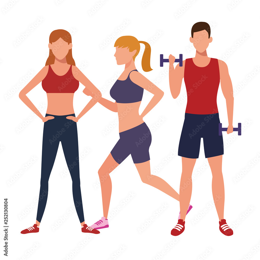 group of people working out group of people working out