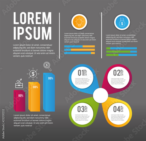 business infographic data proccess plan