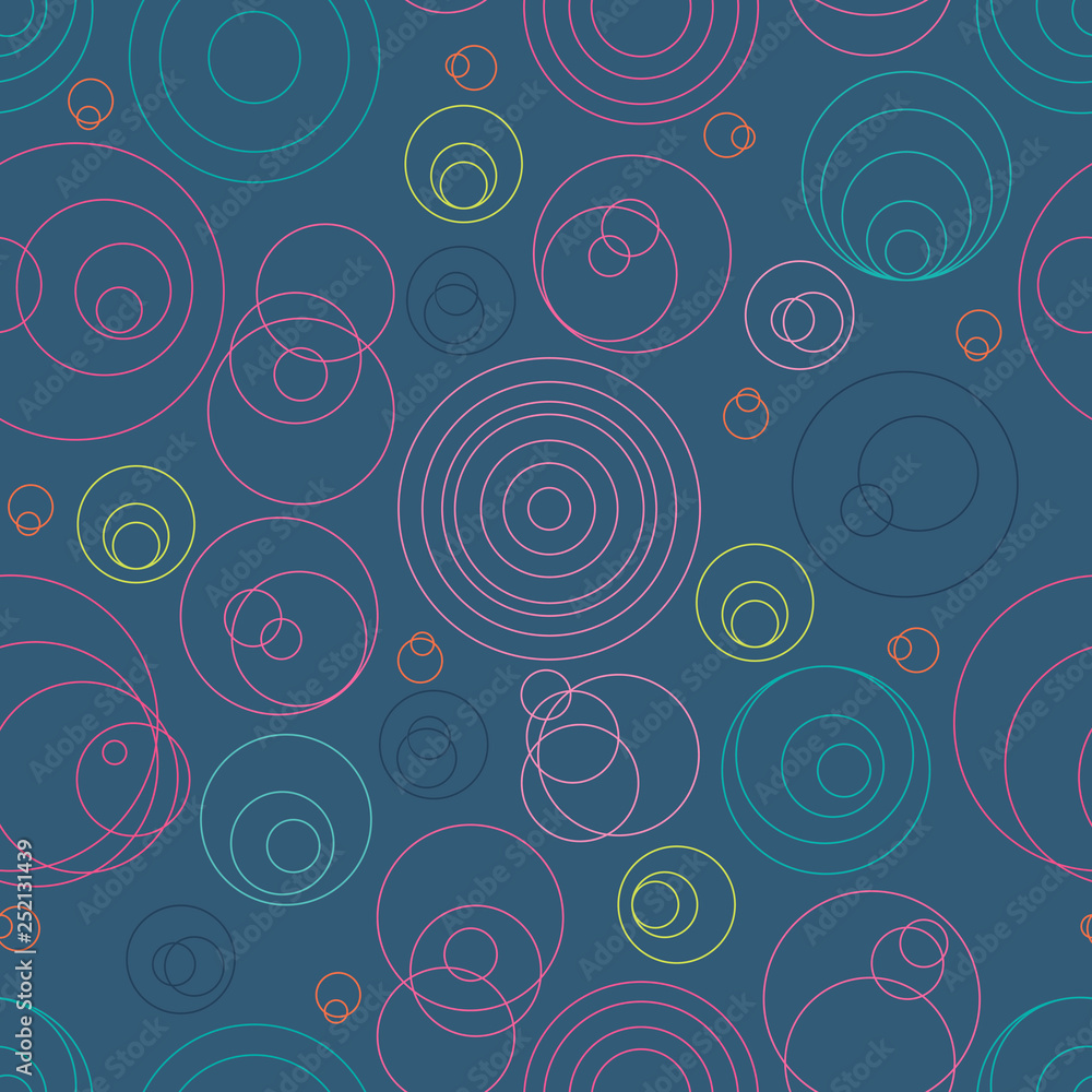 Abstract seamless pattern with randomly circles of thin lines. Abstract background with little circles. Vector illustration. Abstract seamless pattern with randomly circles of thin lines. Abstract background with little circles. Vector illustration.