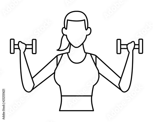 woman working out