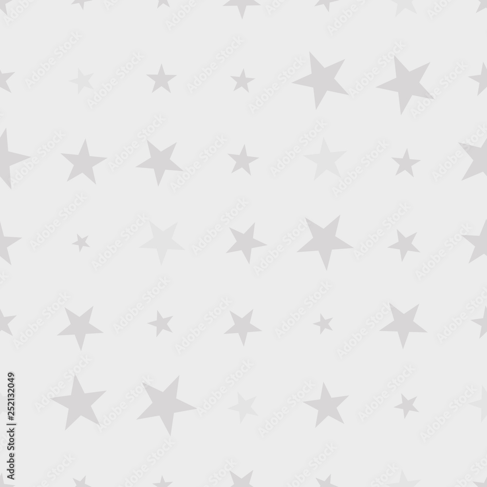 Seamless pattern with pastel gray hand drawn stars on white background. Sky background. Cute wrapping paper. Vector illustration. Seamless pattern with pastel gray hand drawn stars on white background. Sky background. Cute wrapping paper. Vector illustration.