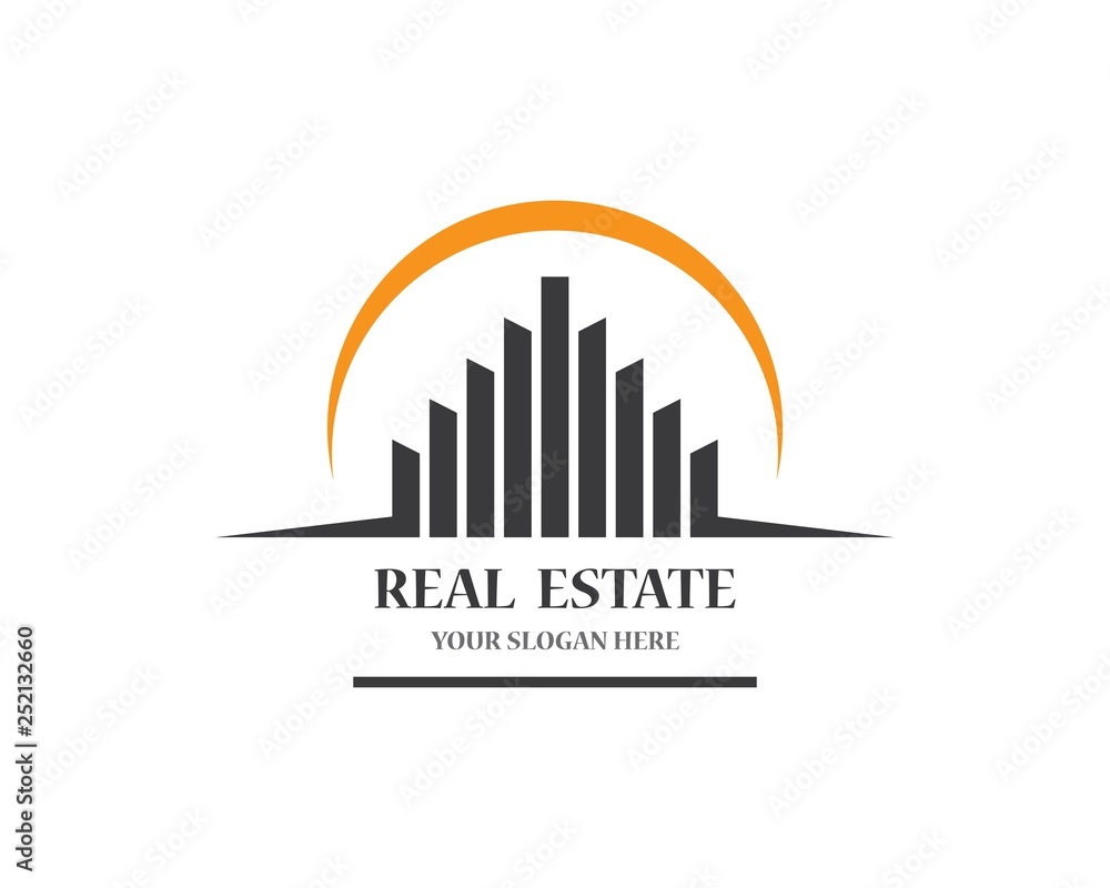 Fototapeta premium Real estate logo icon illustration