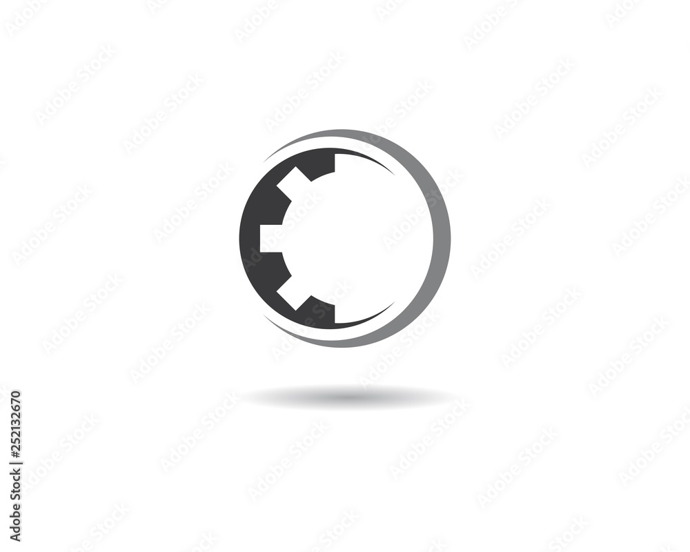Gear machinery logo icon Gear machinery logo icon