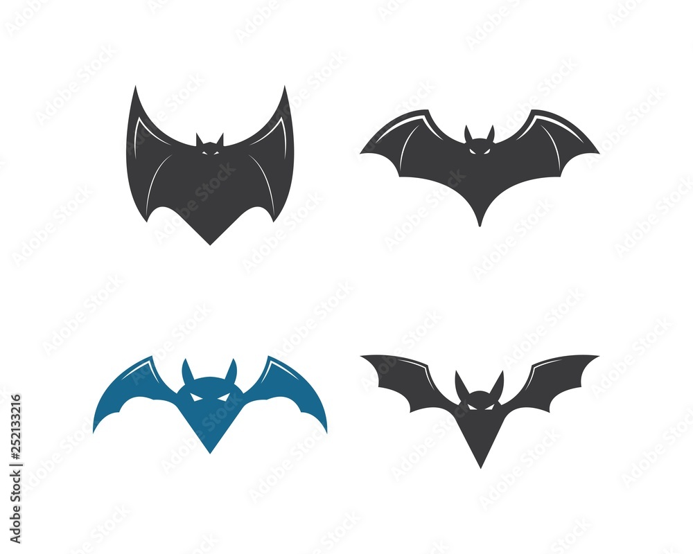 Fototapeta premium bat ilustration vector icon logo