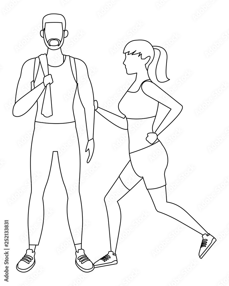 Fototapeta premium couple working out