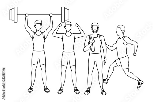 men working out