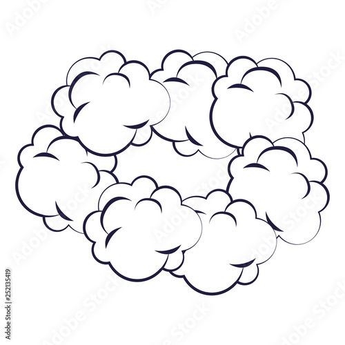 cloud expression pop art style