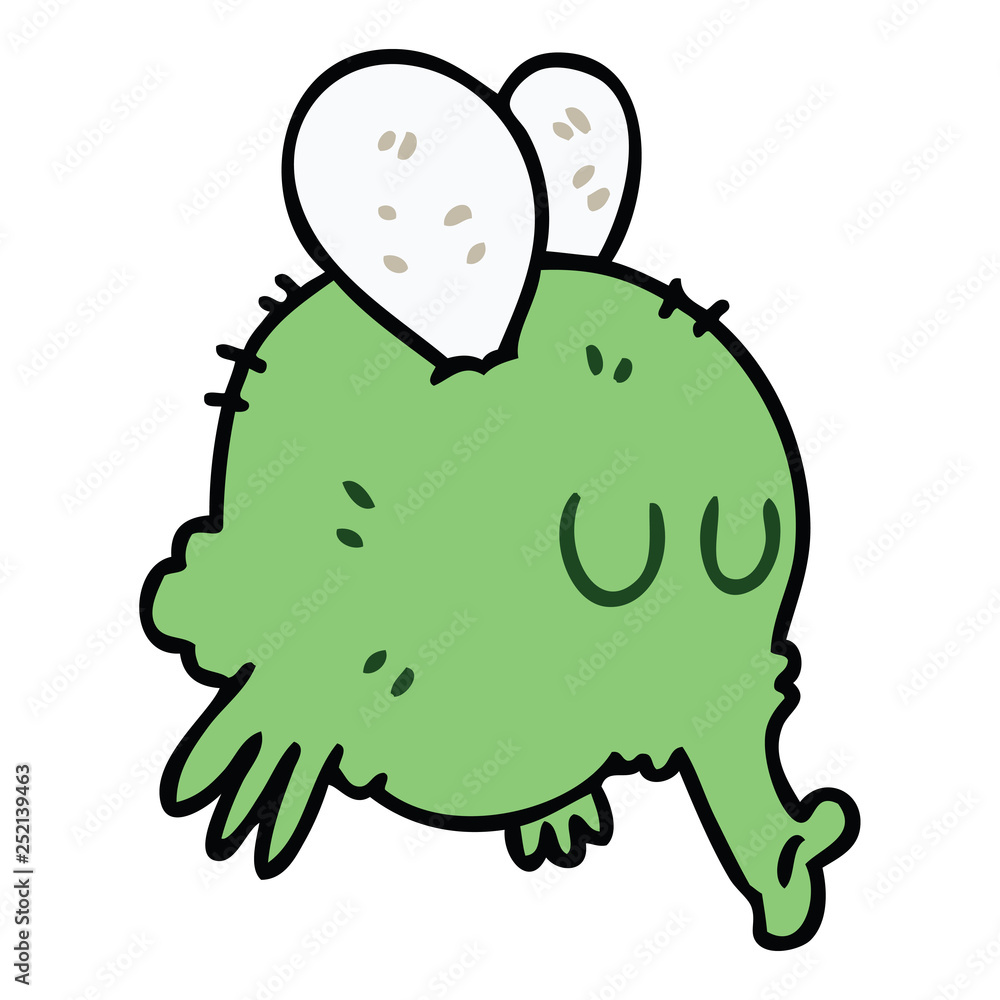 Fototapeta premium quirky hand drawn cartoon fly