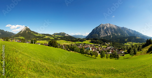 Austria, Styria, Ausseerland, Tauplitz with Grimming photo