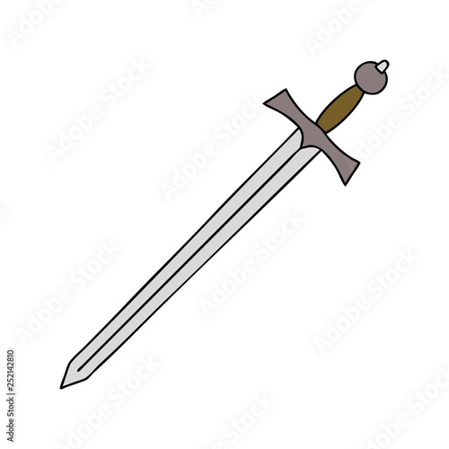 quirky hand drawn cartoon sword