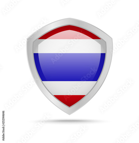 Free Download Shield with Thailand flag on white background. Vector illustration. - GFXLoad