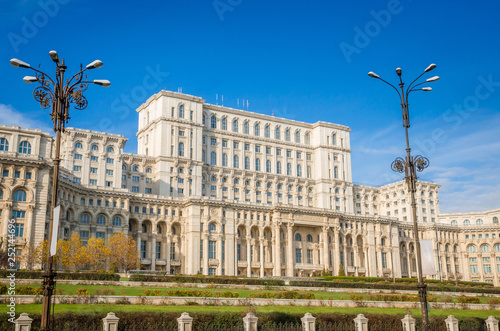 The Palace of the Parliament in Bucharest, Romania.