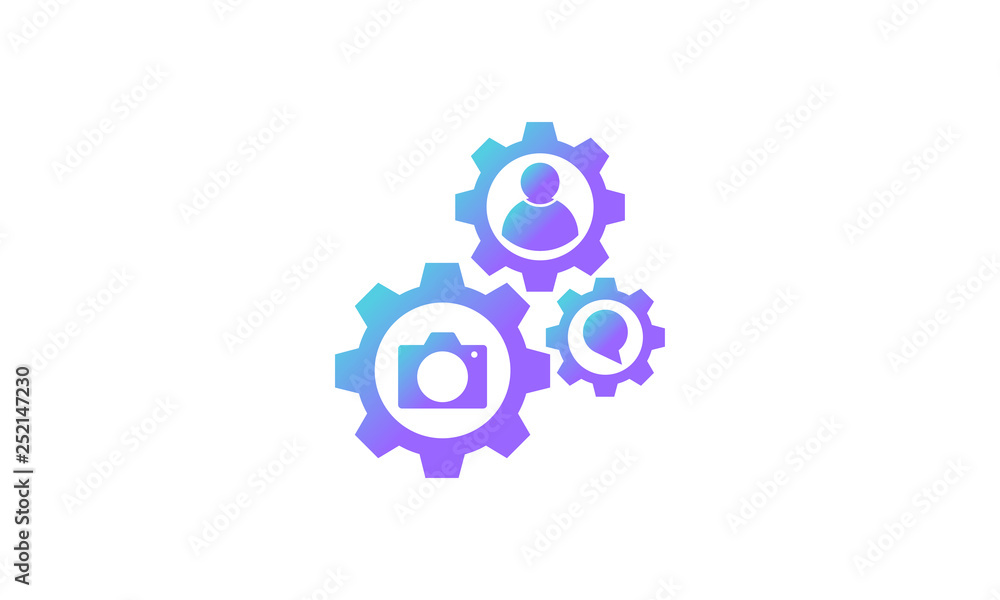 vector icon. setting gear icon concept. modern gradient style vector icon vector icon. setting gear icon concept. modern gradient style vector icon