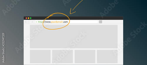 Domain name Website Illustration