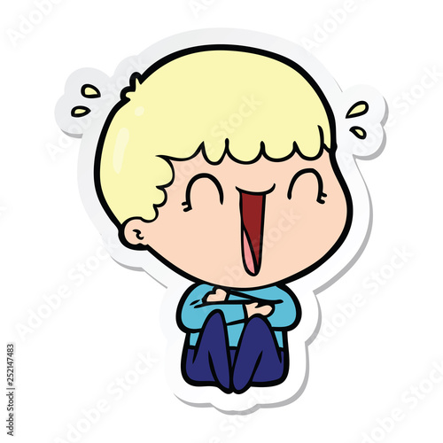 Wallpaper Mural sticker of a laughing cartoon man Torontodigital.ca