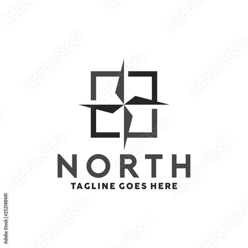 North Arrow Logo Vector Graphic Design