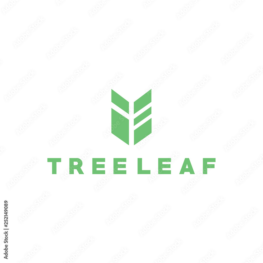 Geometric plant Tree Leaf Logo Vector Graphic Designn Geometric plant Tree Leaf Logo Vector Graphic Designn