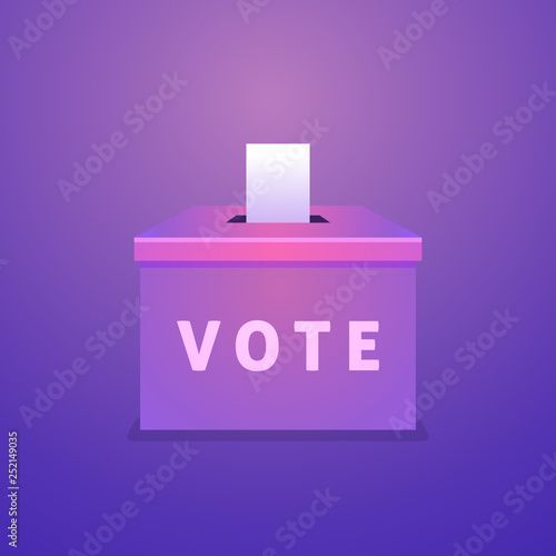 Ballot box vote. Election day concept.