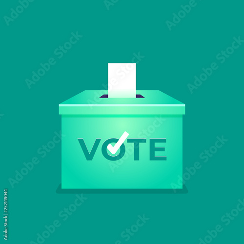 Ballot box vote. Election day concept.