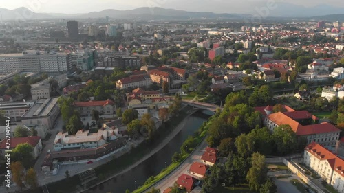 Wallpaper Mural Aerial Slovenia Ljubljana June 2018 Sunny Day Mavic Air  Aerial video of downtown Ljubljana in Slovenia on a beautiful sunny day. Torontodigital.ca