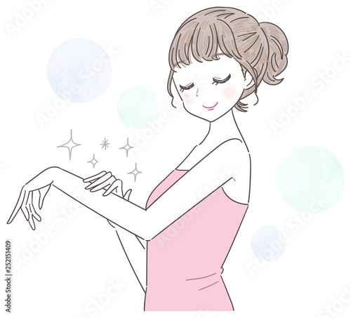 若い女性 脱毛 ボディケア