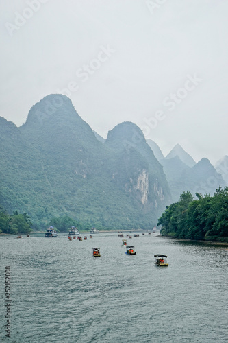Guilin, Day li River, cruise, Karst, montain, sugarloaf, yangshuo, china, asia © saik20