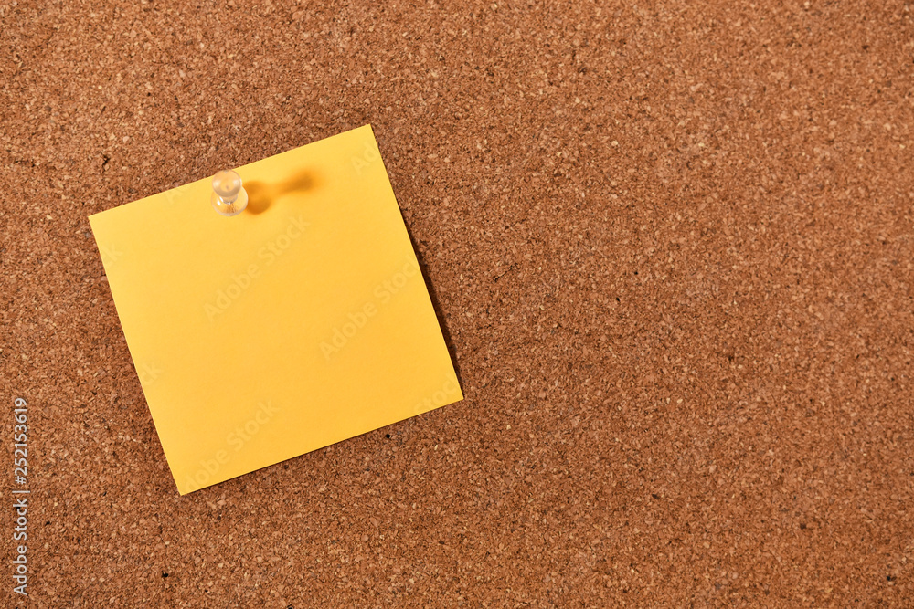 Sticky Note and Cork Board Sticky Note and Cork Board