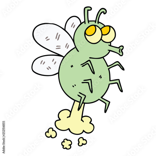 quirky hand drawn cartoon fly