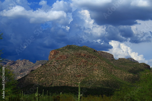 Monsoon clouds over the Phoneline Trail in the Coronado National Forest. 