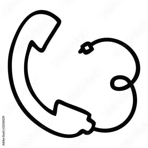line drawing cartoon telephone receiver