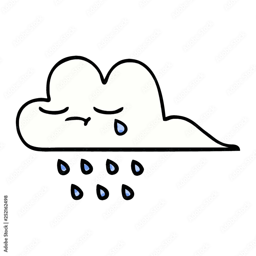 comic book style cartoon rain cloud comic book style cartoon rain cloud