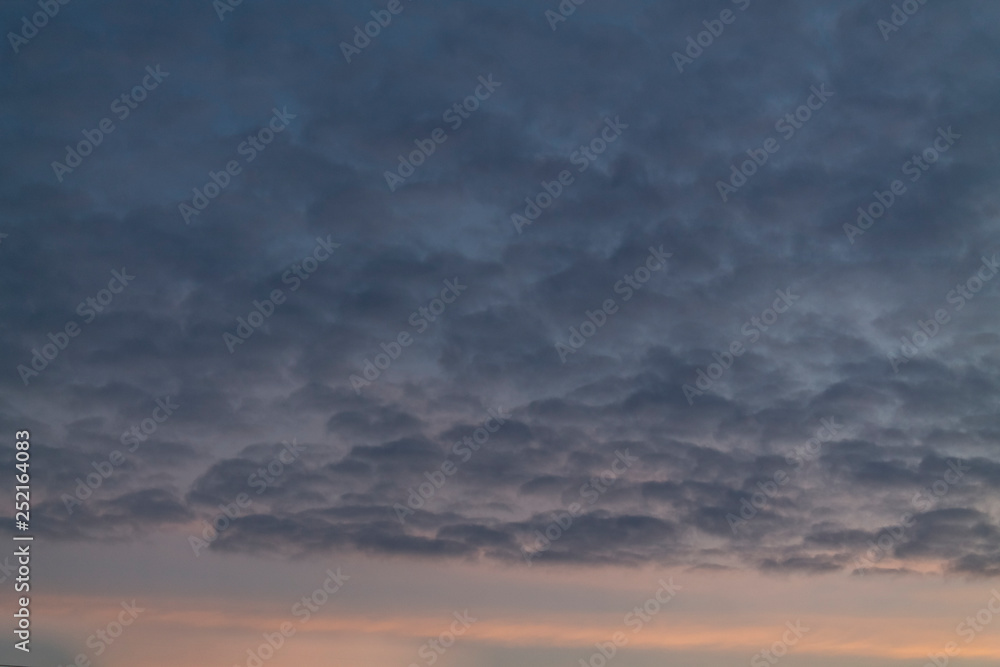 cirrus clouds at sunset 
