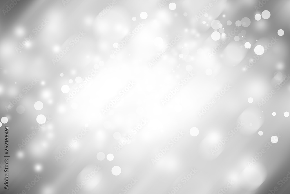 Obraz premium white blur abstract background. bokeh Christmas blurred beautiful shiny Christmas lights