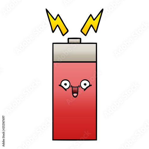 gradient shaded cartoon battery