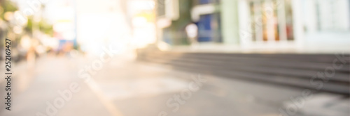 white blurred of people walking in city town. Defocused blur background. © ooddysmile