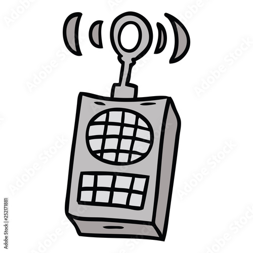 cartoon doodle of a walkie talkie