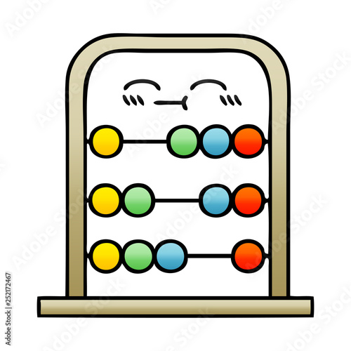 gradient shaded cartoon abacus