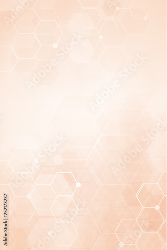 Medical background design. Geometric abstract background with hexagons.