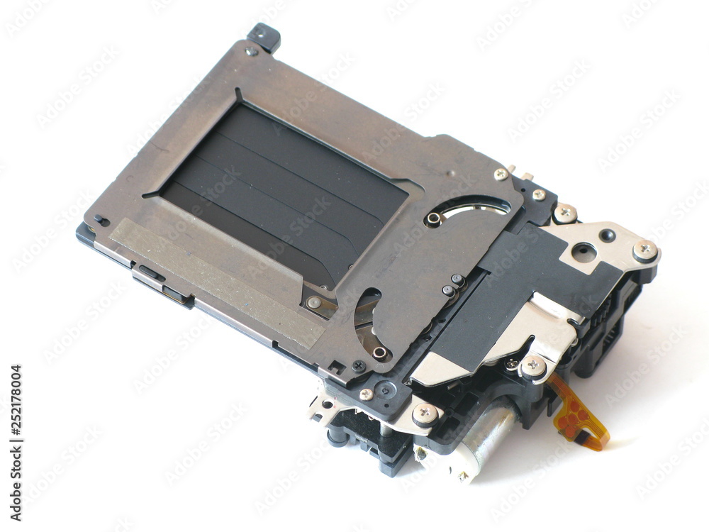 Shutter digital SLR camera on a white isolated background Shutter digital SLR camera on a white isolated background