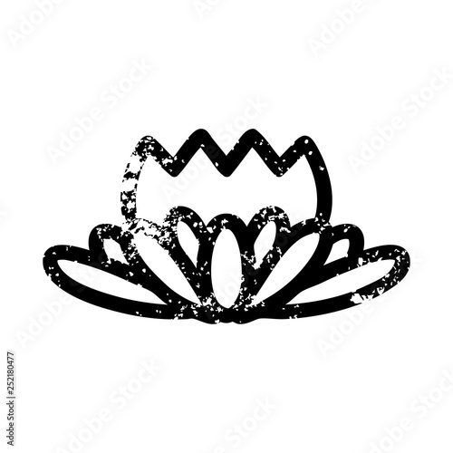 lotus flower distressed icon